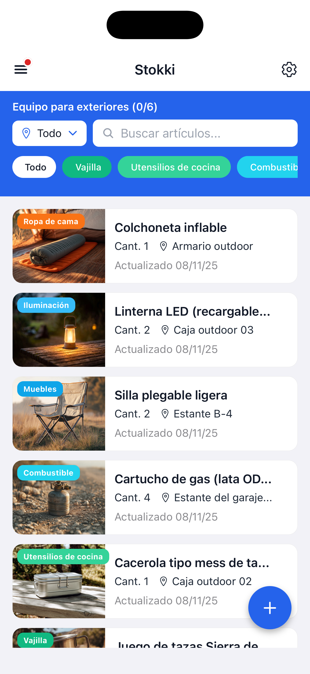 Equipo para exteriores