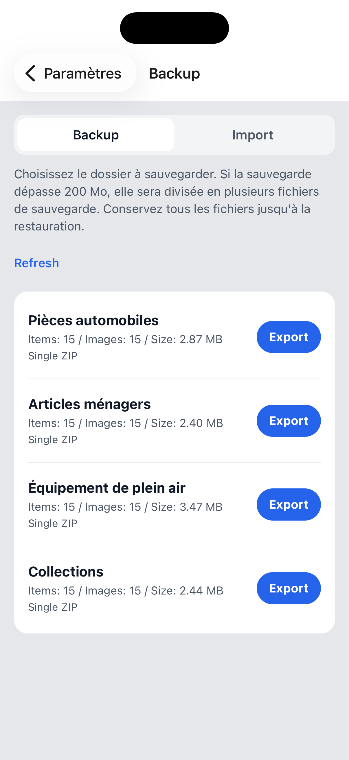Sauvegarde dans Stokki