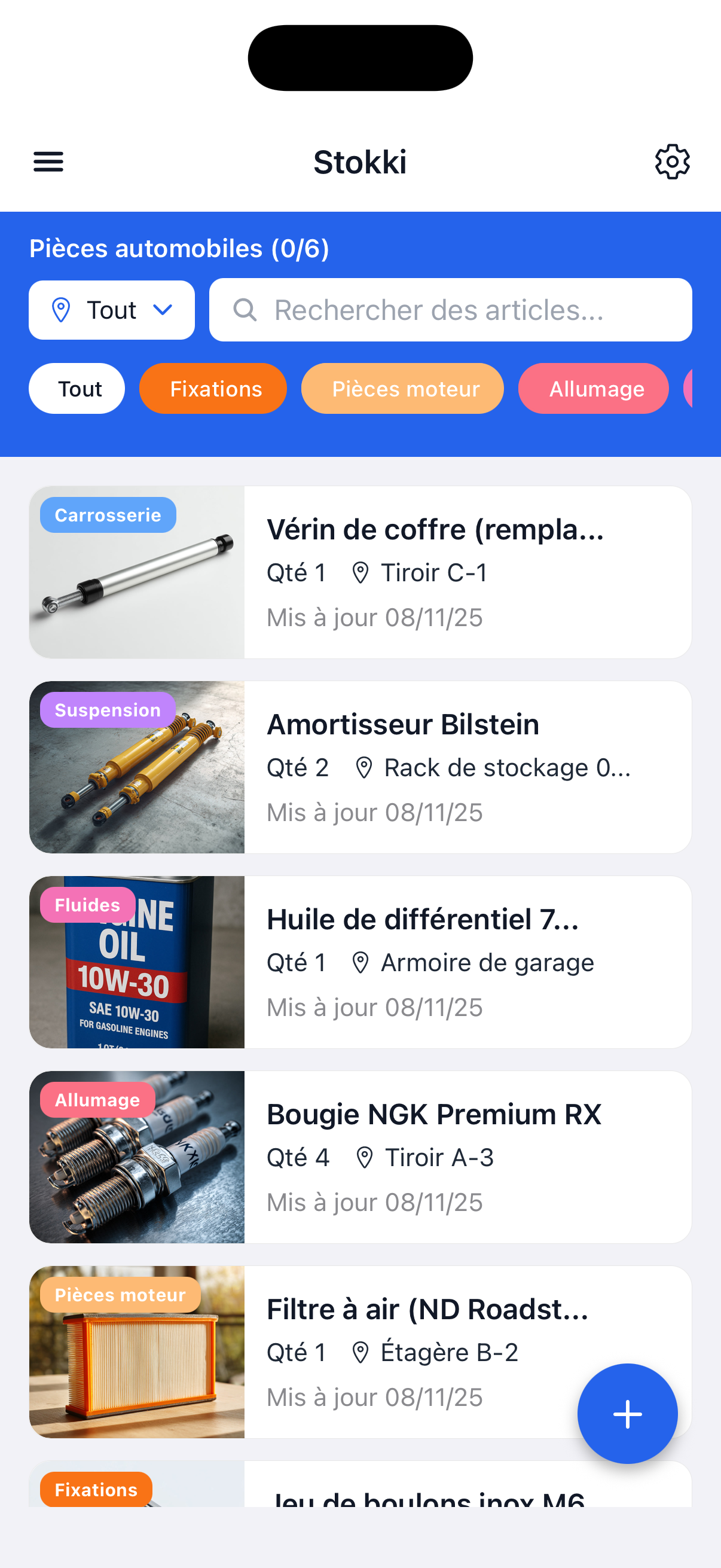 Liste d'articles Stokki