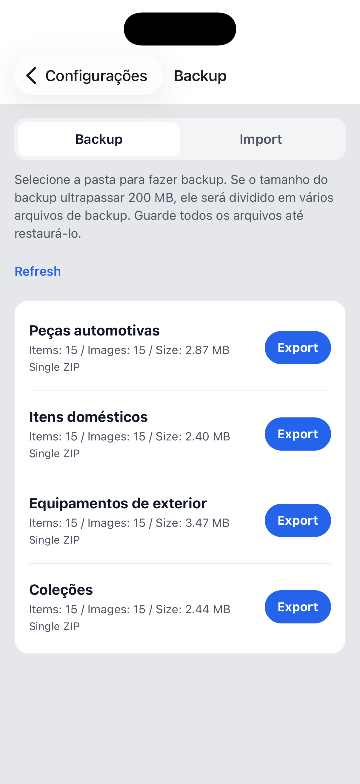 Backup do Stokki